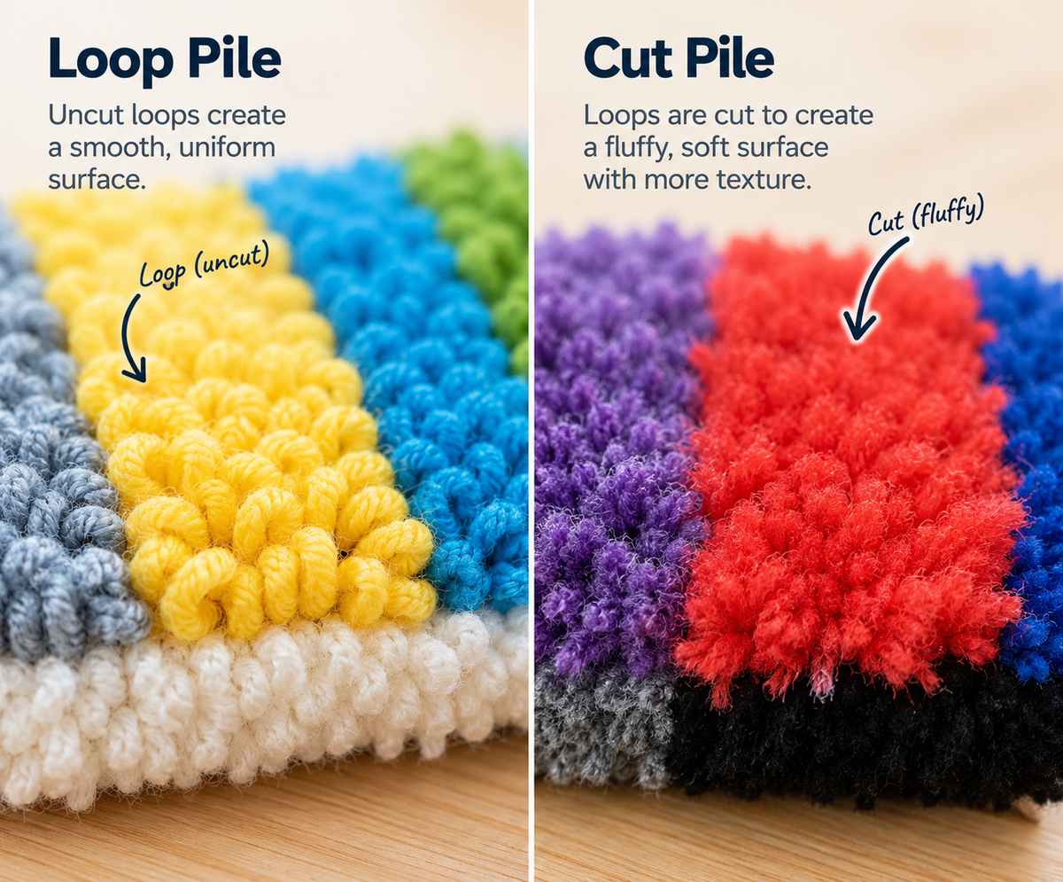 Cut Pile vs Loop Pile Tufting: What Beginners Should Know