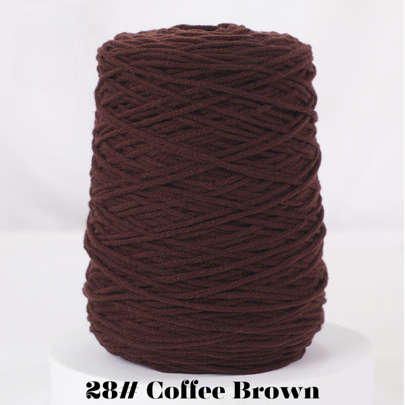 Coffee Brown cotton-blend tufting yarn — 400g cone