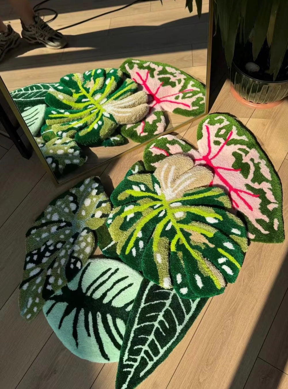 Tapis au motif végétal